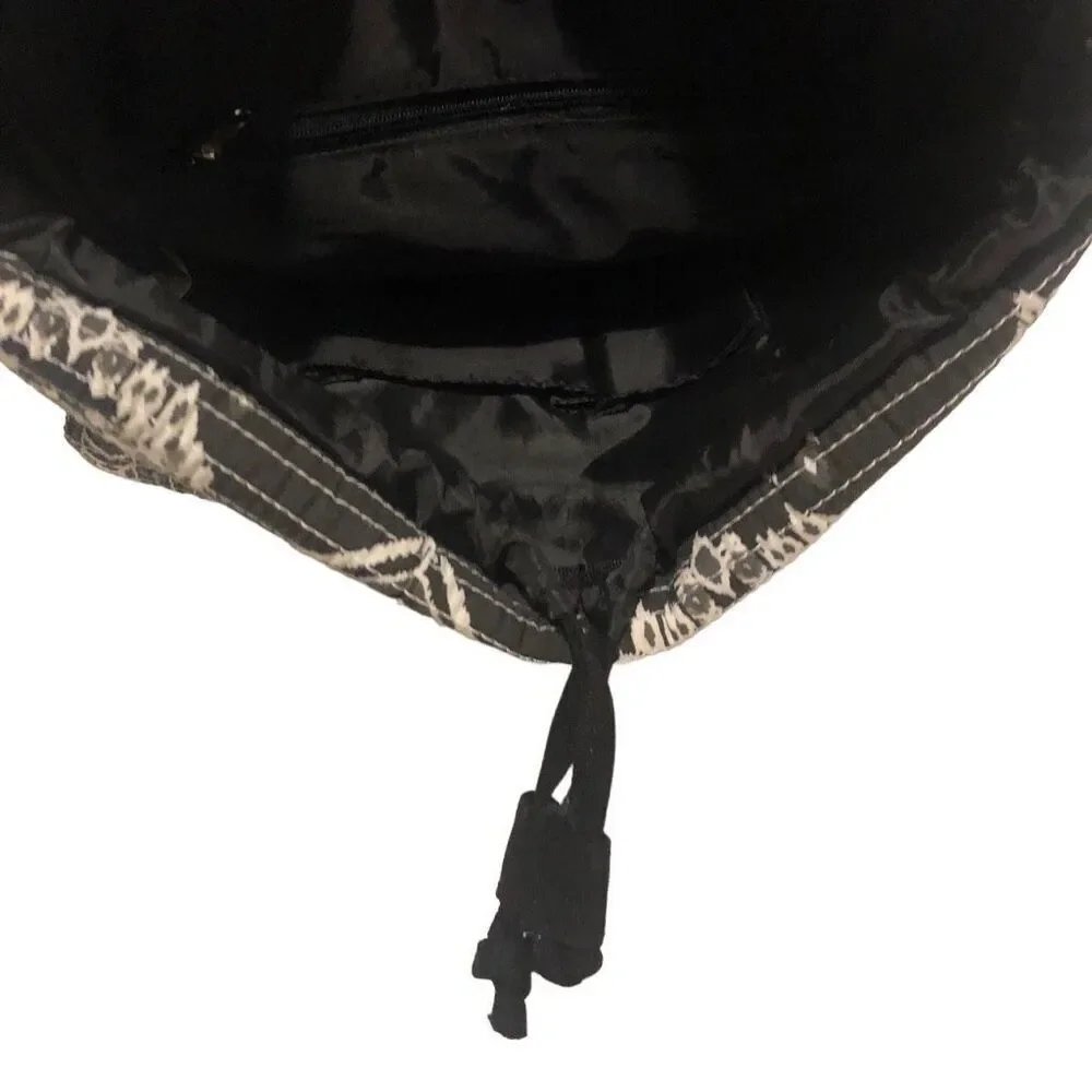 No Boundaries Boho Quilted Backpack Front Snap Pockets Inner Drawstring Closure